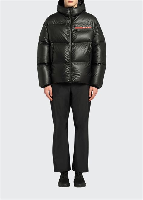 mens prada white light down|prada puffer jacket men.